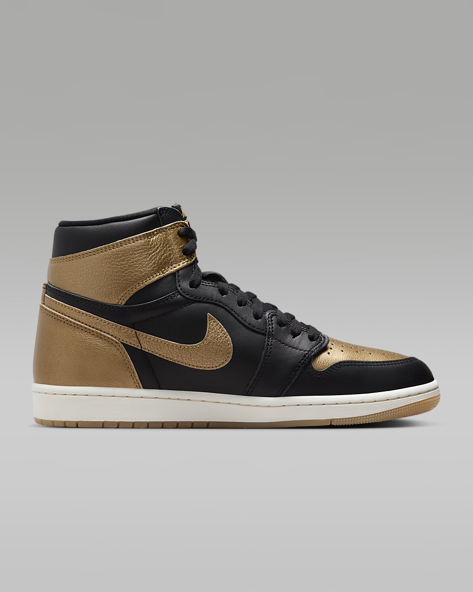 Tenis para hombre Air Jordan 1 Retro High OG Black and Gold Nike